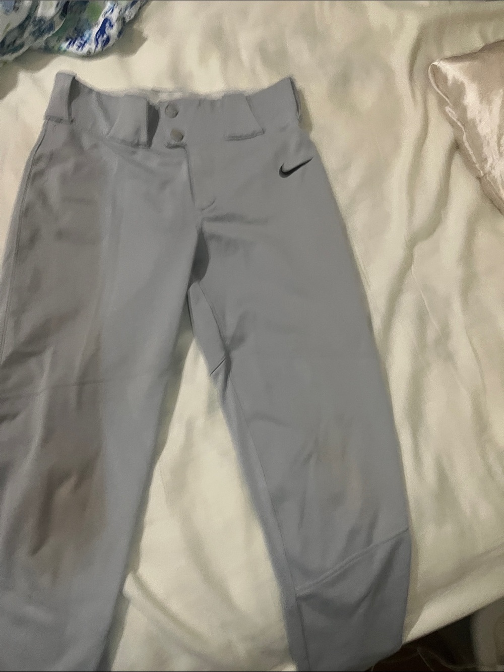 Nike Kids Light Gray Baseball Pants